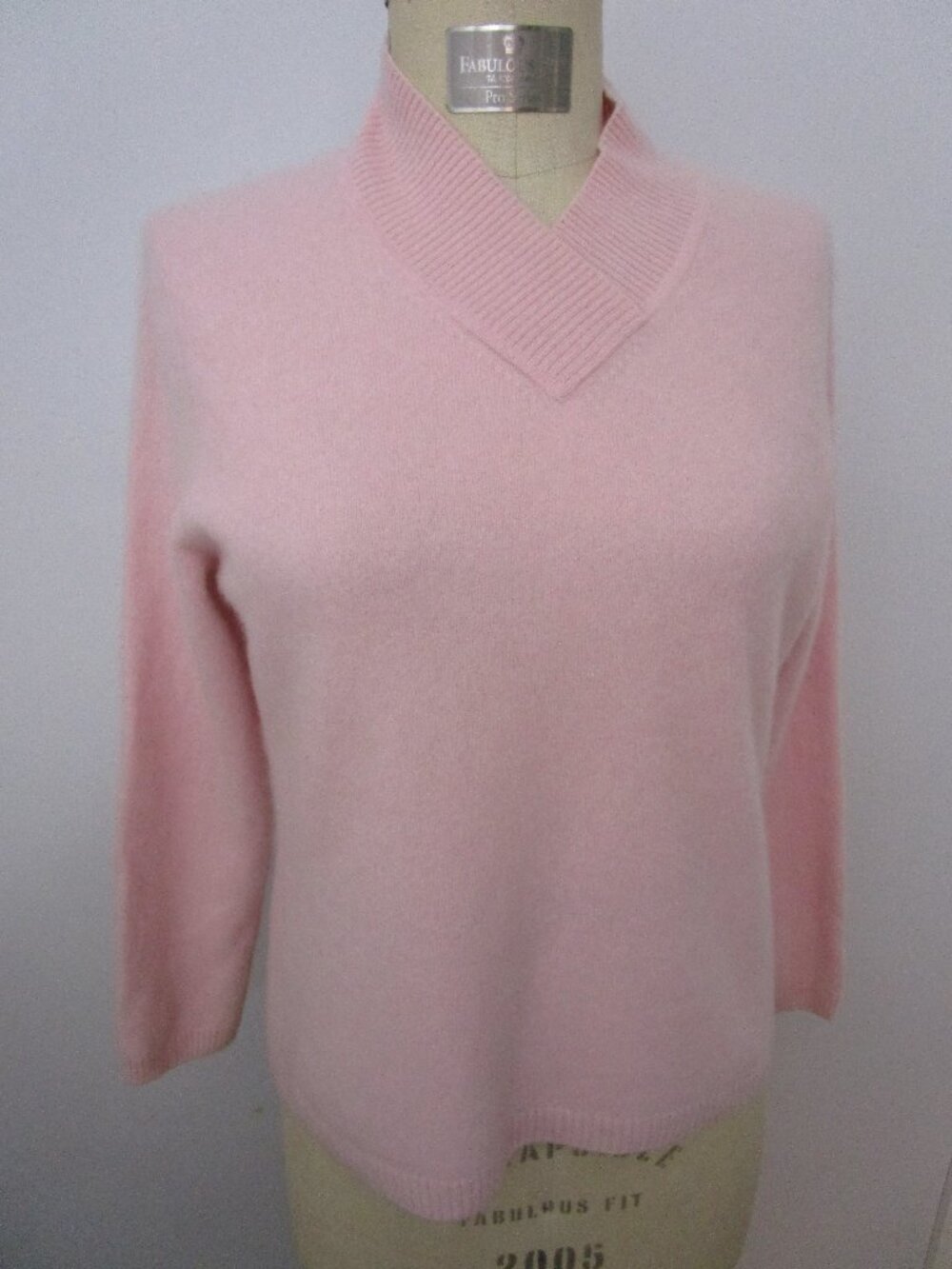 Cashmere Pullover Knit Sweater Soft Pale Pink Cuddly